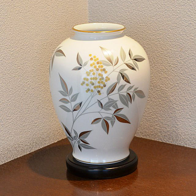 2456 希少 オールド香蘭社 ハイライン 南蛮渡来船 和蘭陀人 花瓶 金彩