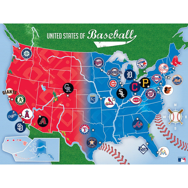 Buy Mlb baseball map - united states of baseball Puzzle | Jigsaw