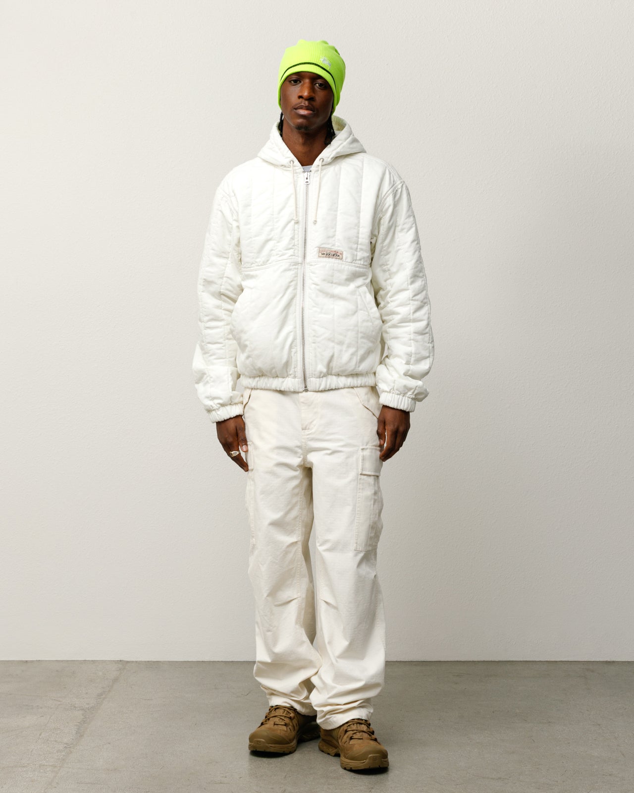 Quilted Canvas Work Jacket – Bone | Outerwear | Stüssy Japan