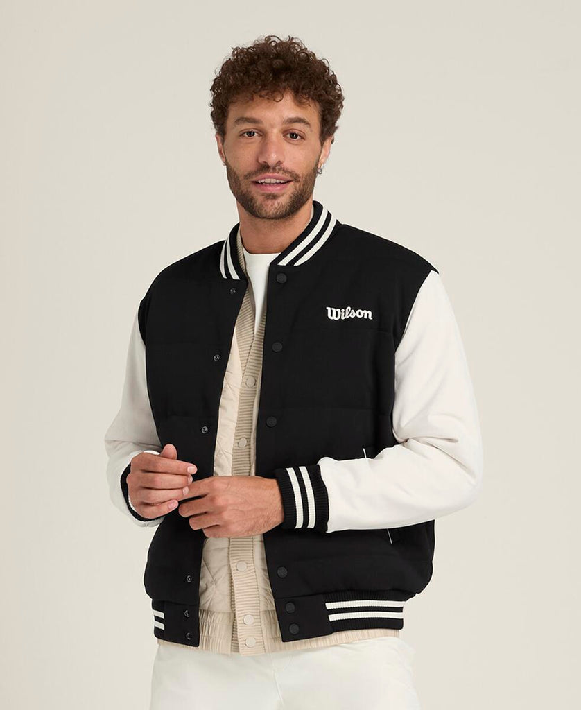 スタジアム バーシティ ジャケット - ブラック by Wilson Japan