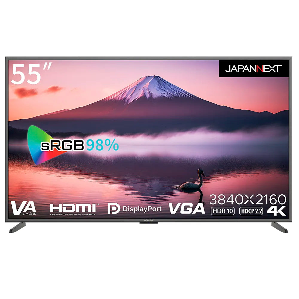 JAPANNEXT 55インチ 大型4Kモニター JN-V5500UHDR-N 非光沢モデル HDMI