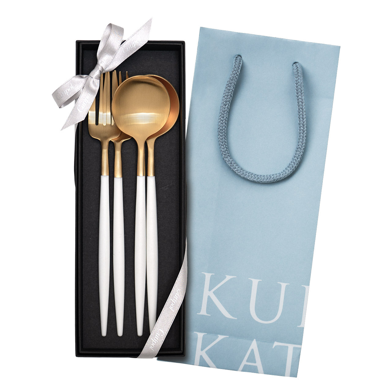 クチポール GOA/ゴア ディナー 4本 ギフトセット ホワイトゴールド