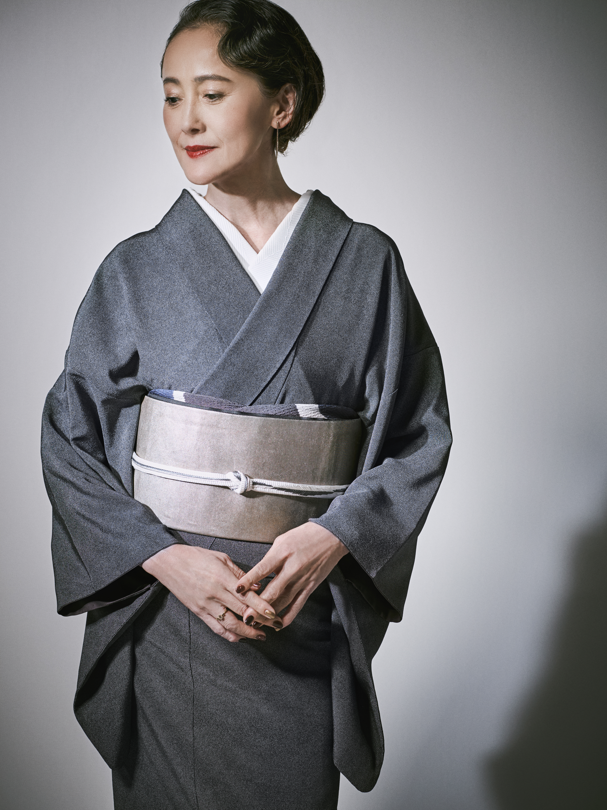 着物｜江戸小紋｜中鮫小紋 白黒｜石塚染工｜正絹｜