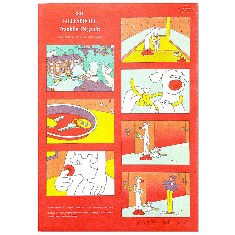 Thikity friends.リソグラフプリントポスター Emily Thompson & Billy