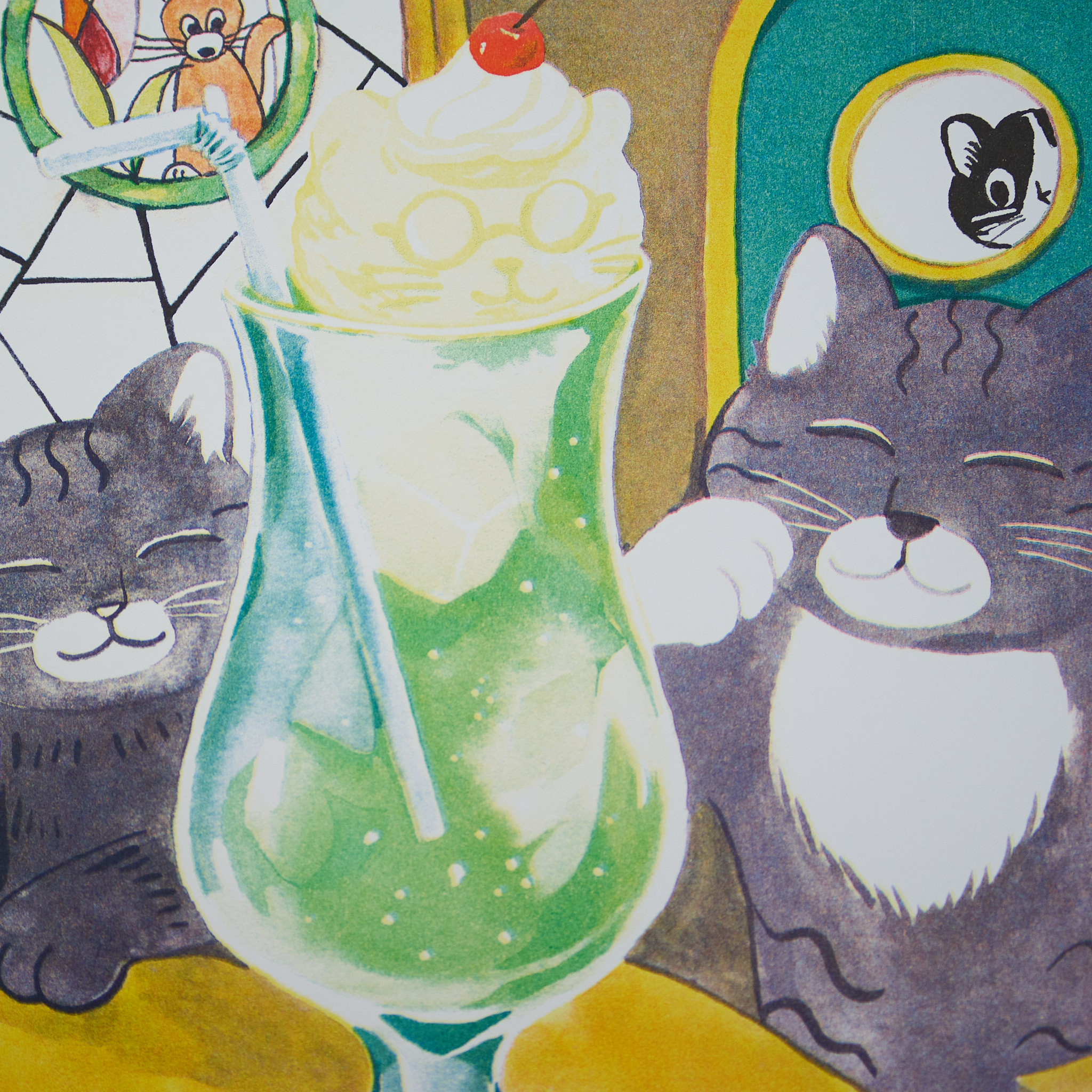 三猫倶楽部 A3リソグラフ ポスター コーヒーブレーク – KISSA BOOKS