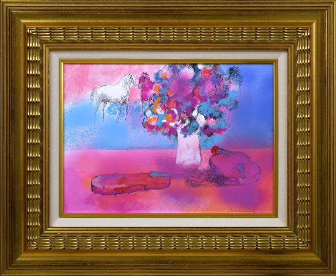 ポール ギヤマン（Paul Guiramand）「2頭の馬と2つのバイオリン