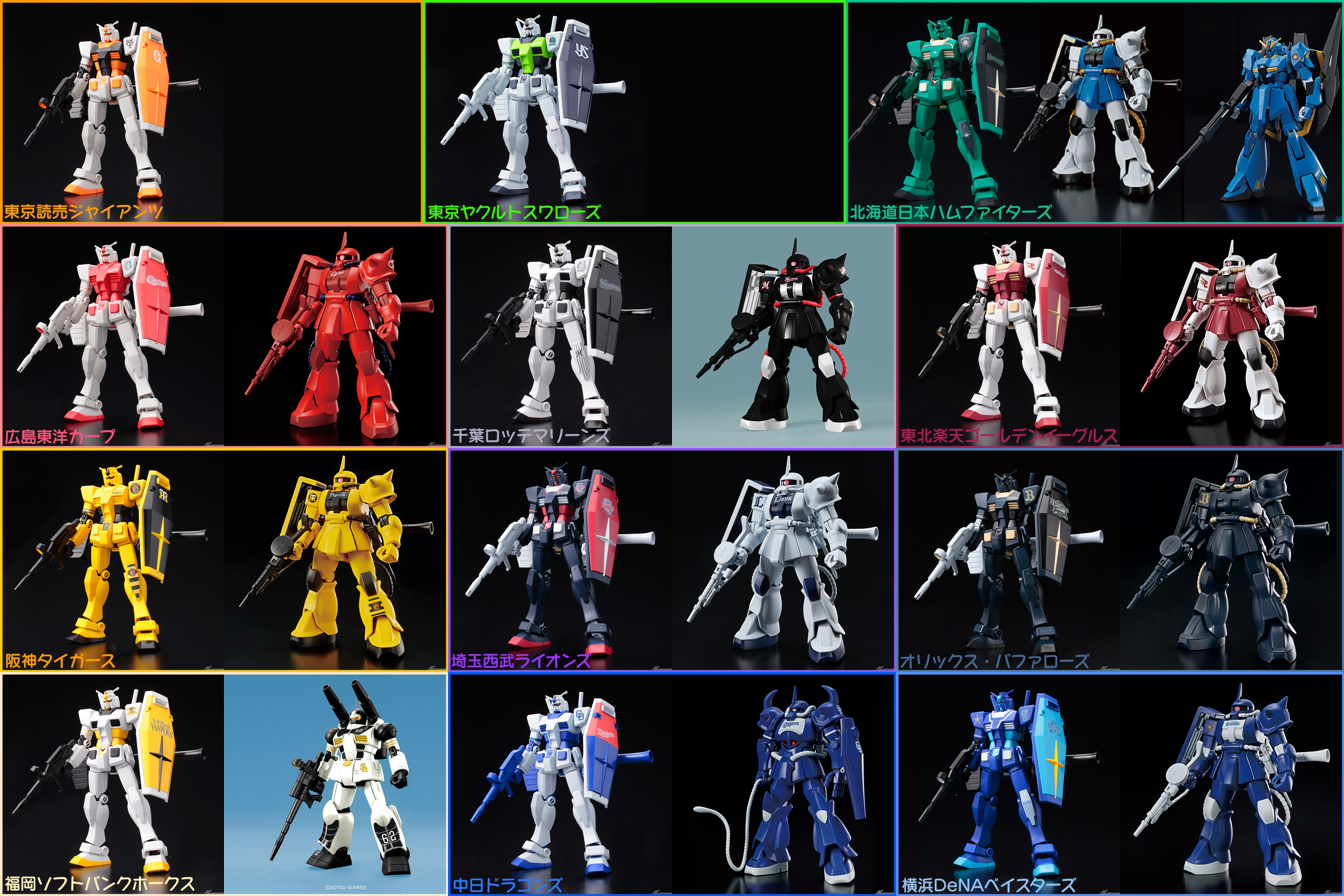 ガンダム40周年プロ野球コラボガンプラまとめ。｜ろあの～く。のブログ