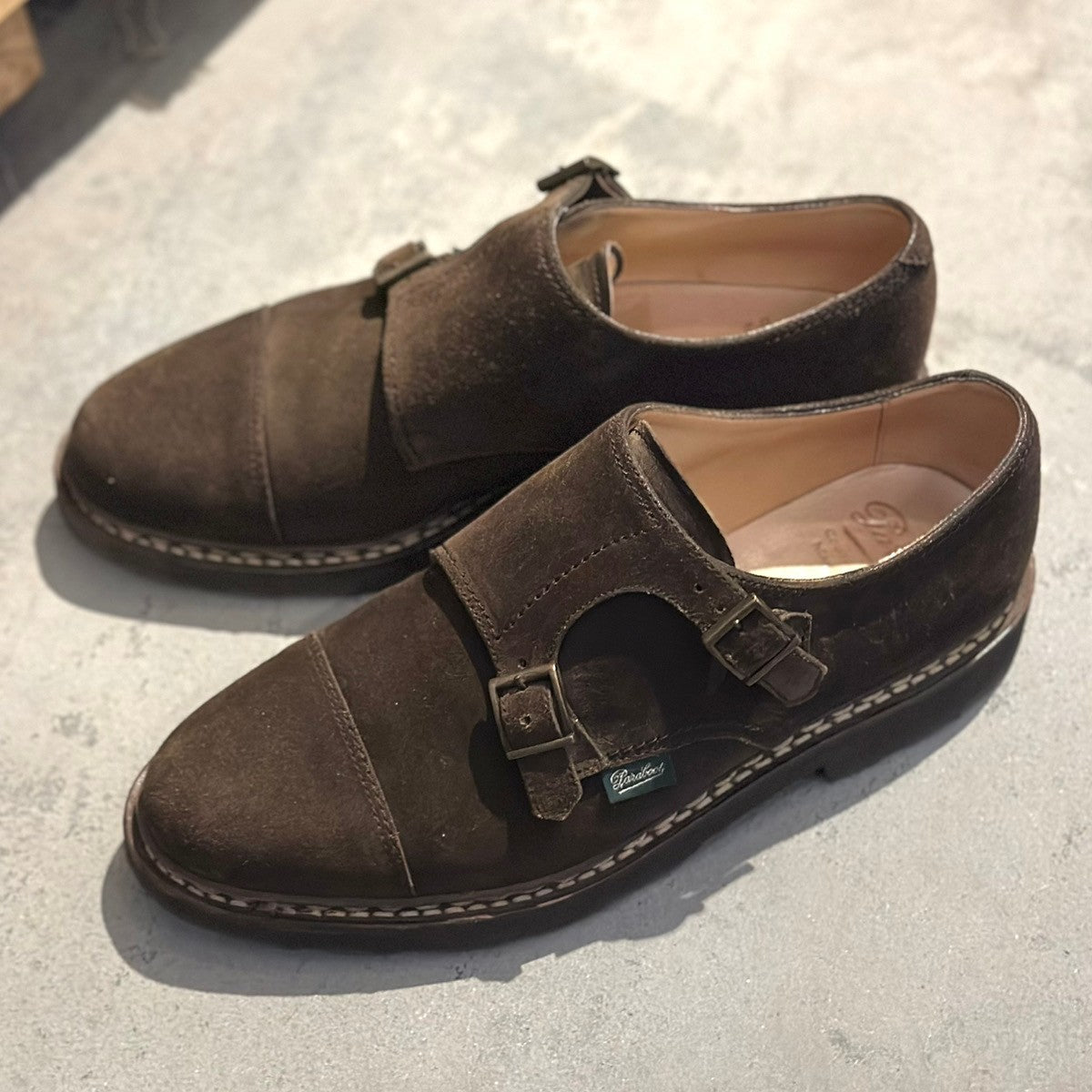 美品【Paraboot】パラブーツ ウィリアム ダブルモンクストラップ