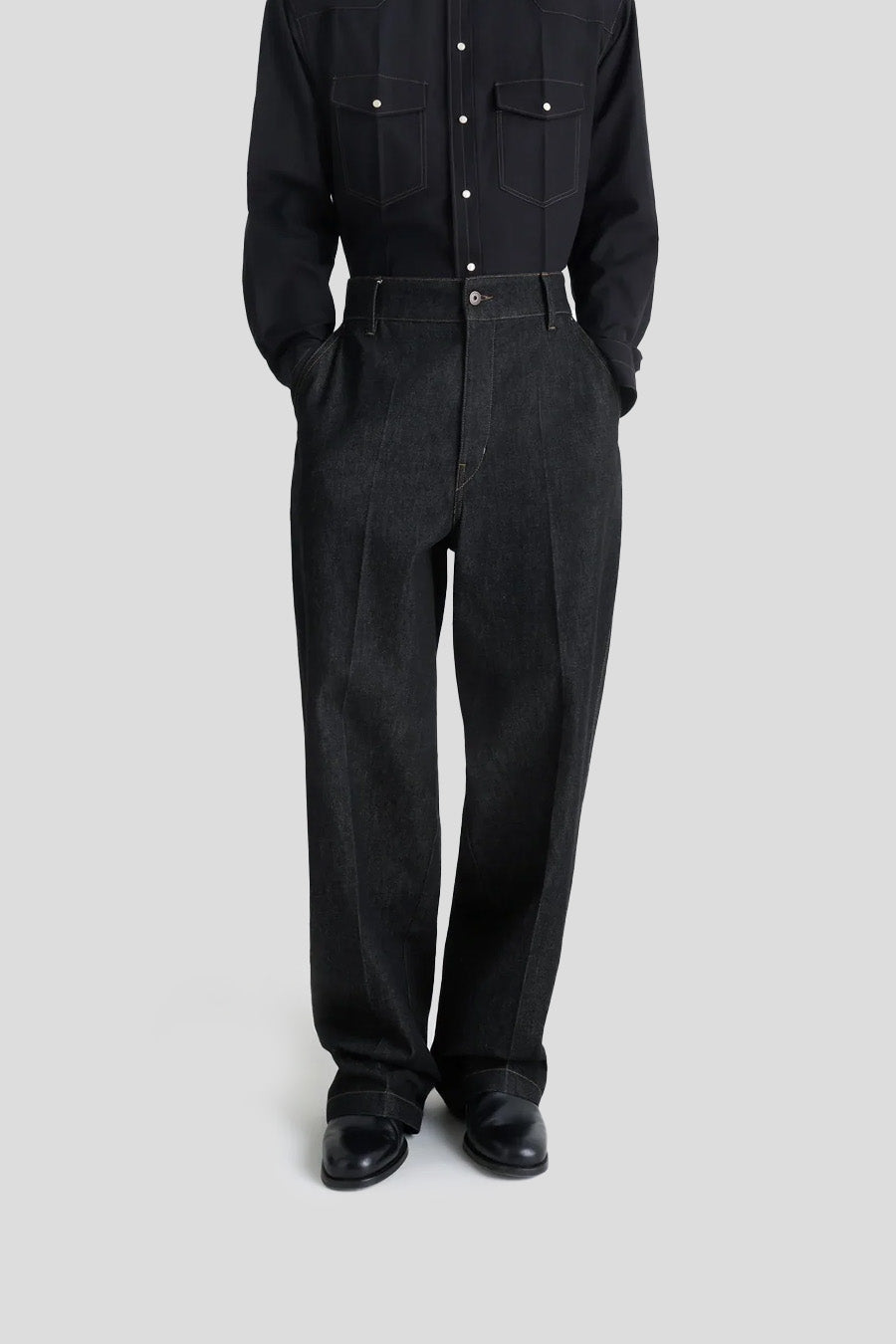 LEMAIRE - DARK GREY MAXI BARREL WORKWEAR PANTS – LE LABO STORE