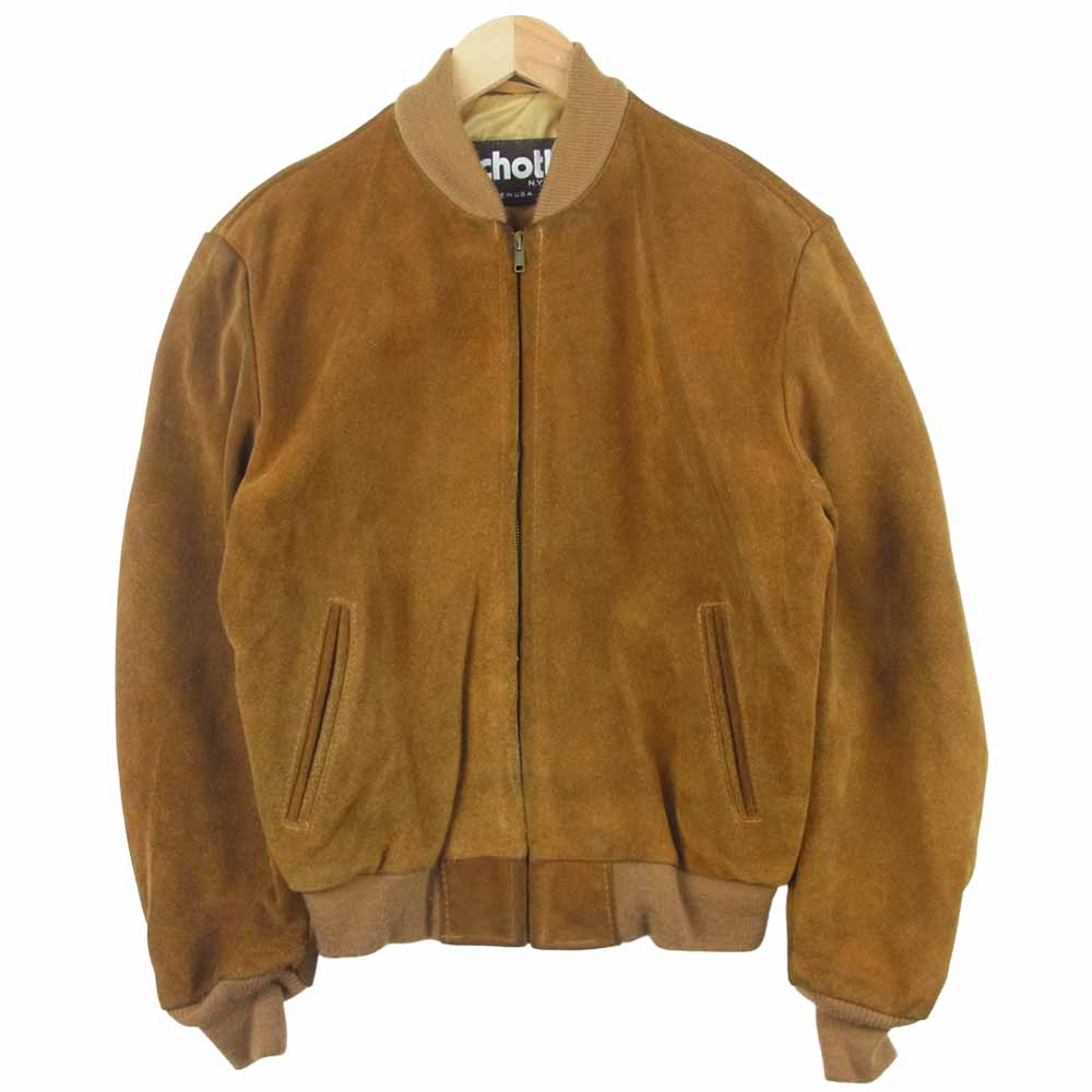 schott ショット 茶タグ スエード レザー ブルゾン ジャケット
