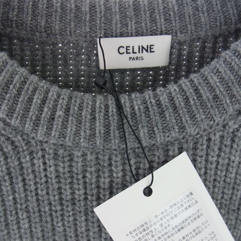 CELINE グレー ロゴニットセーター