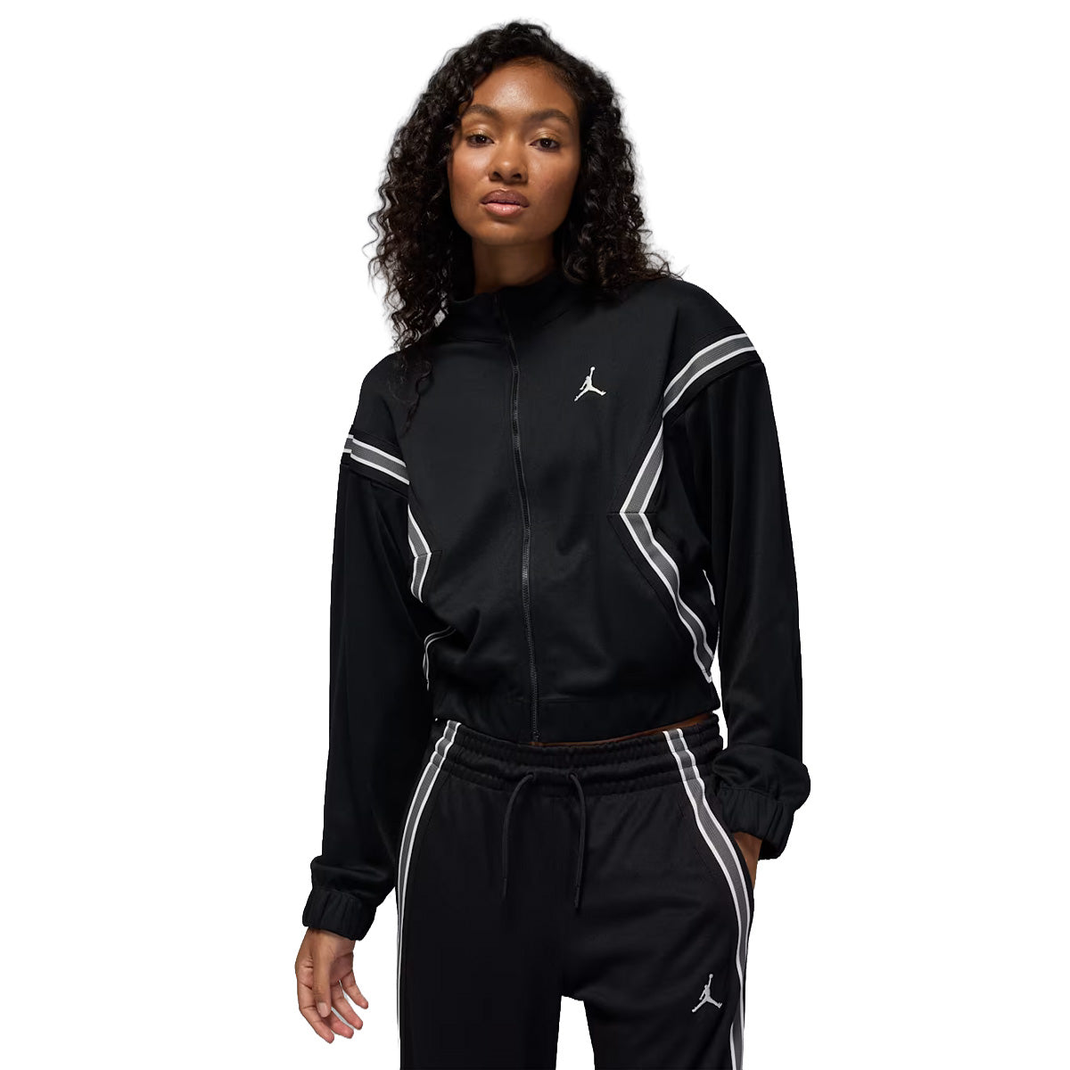 Brooklyn Wmns Full Zip Track Jacket Hooded Draft Jacket 'Black/Sail'