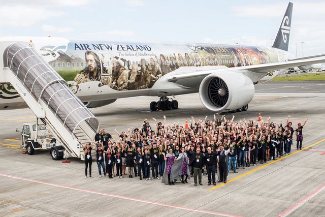 ニュージーランド航空のホビット特別塗装機が日本線に1日限り投入 記念