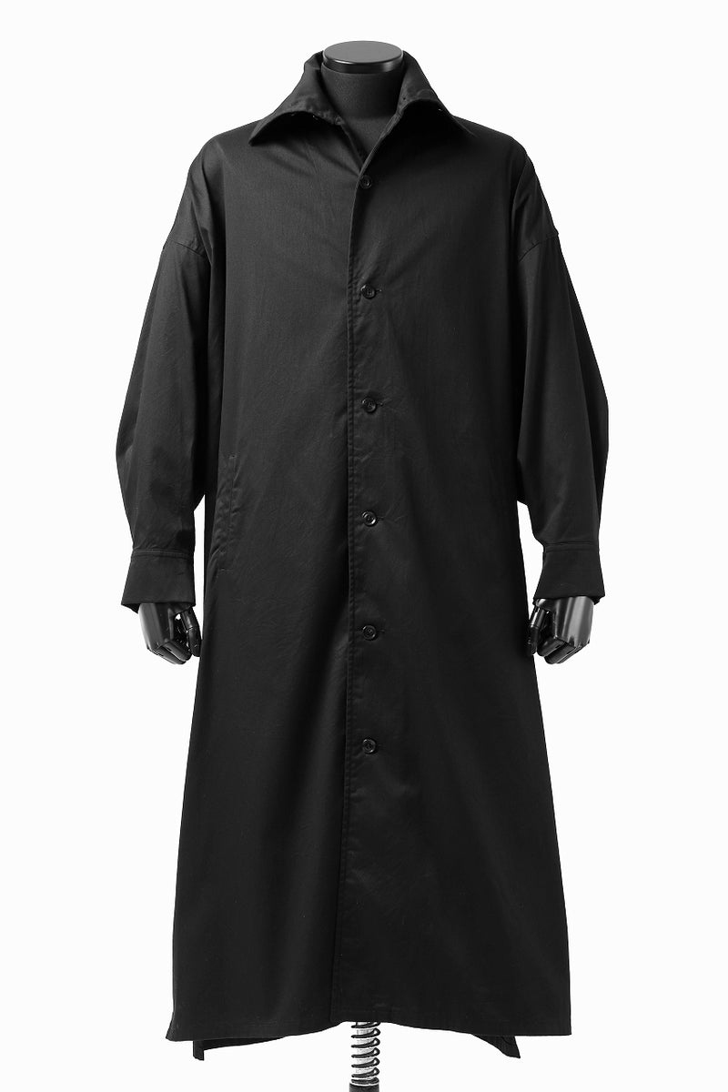Y's HIGH-COLLAR LONG COAT / SOFT TWILL (BLACK)の商品ページ