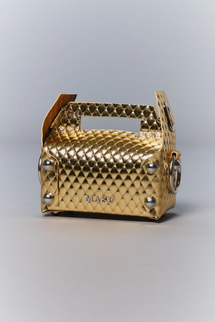 MASU(エムエーエスユー)のLEATHER CAKE MINI BAG GOLD(バッグ)の通販