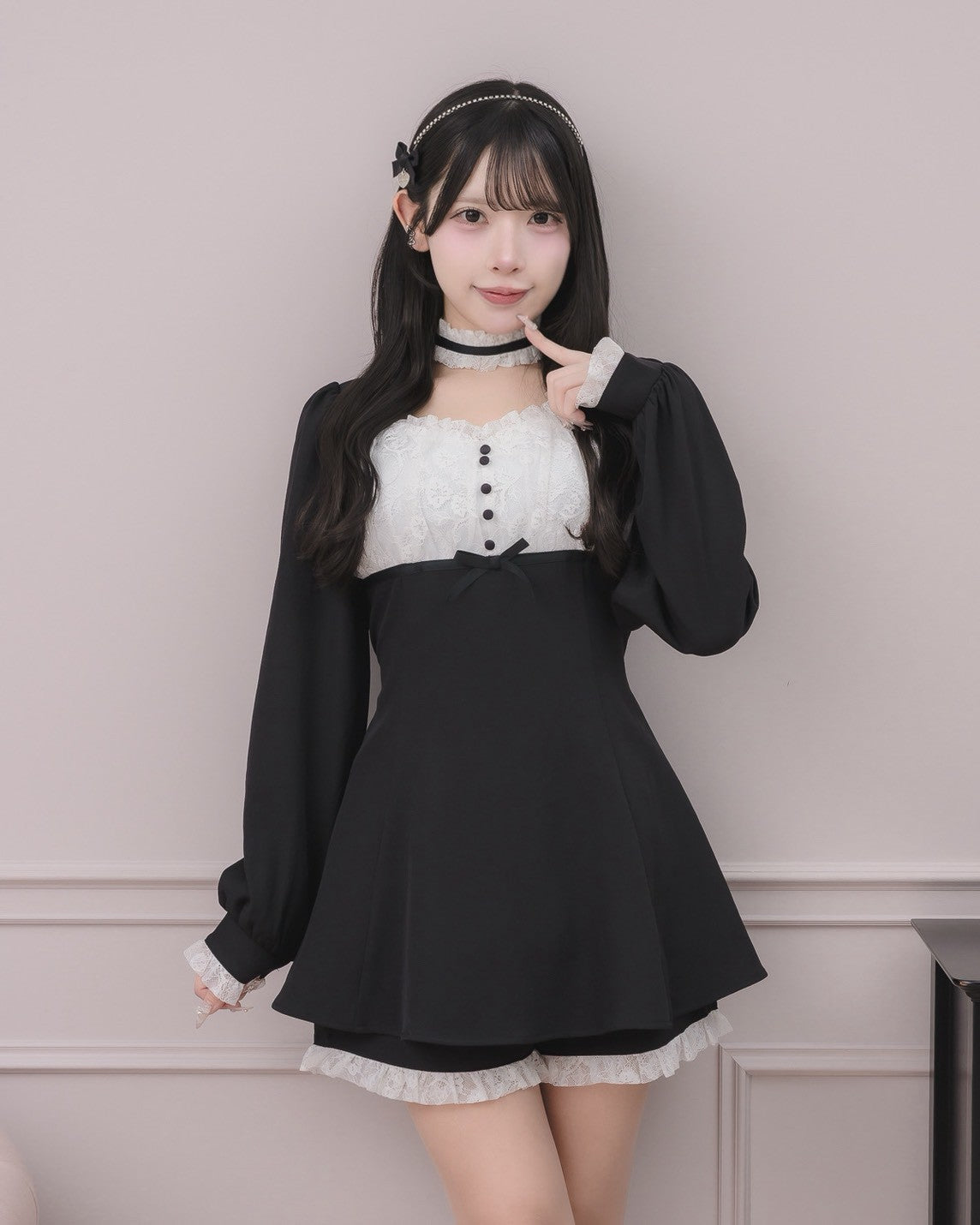 チョーカー付きレース切替セットアップ – pium