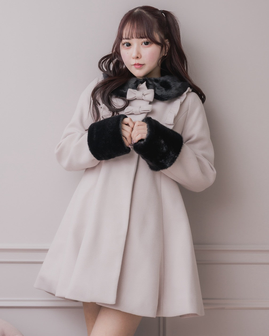 ヨークフリルリボンドーリーコート – pium