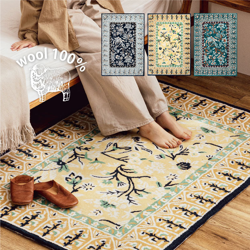 職人の手作りウールラグ【1畳〜1.5畳】 ラグマット カーペット 絨毯