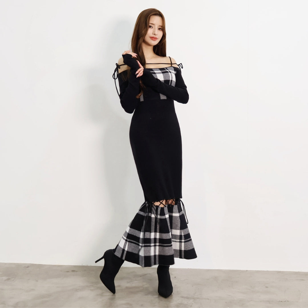 String core plaid dress – Randy