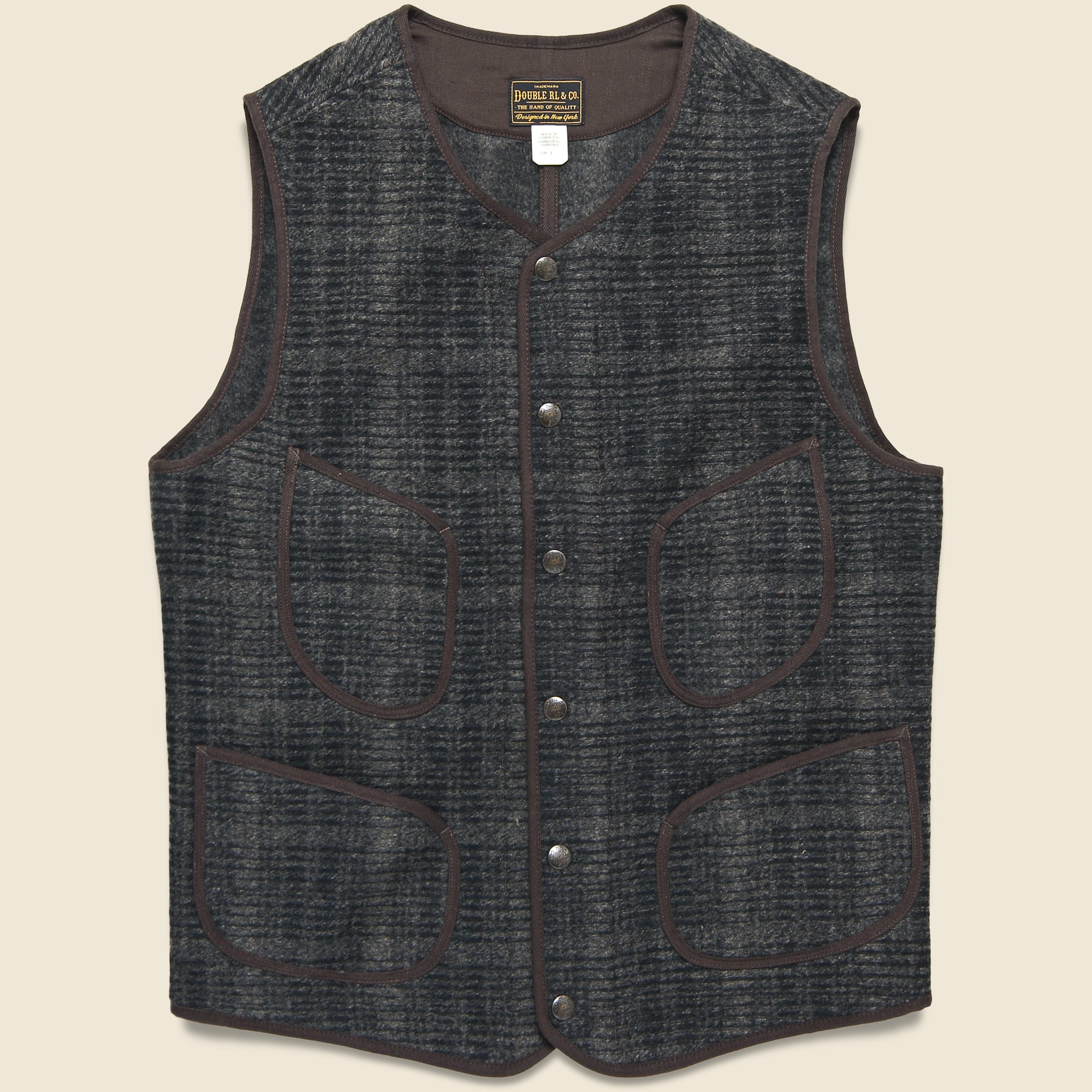 Alan Vest - Charcoal Plaid