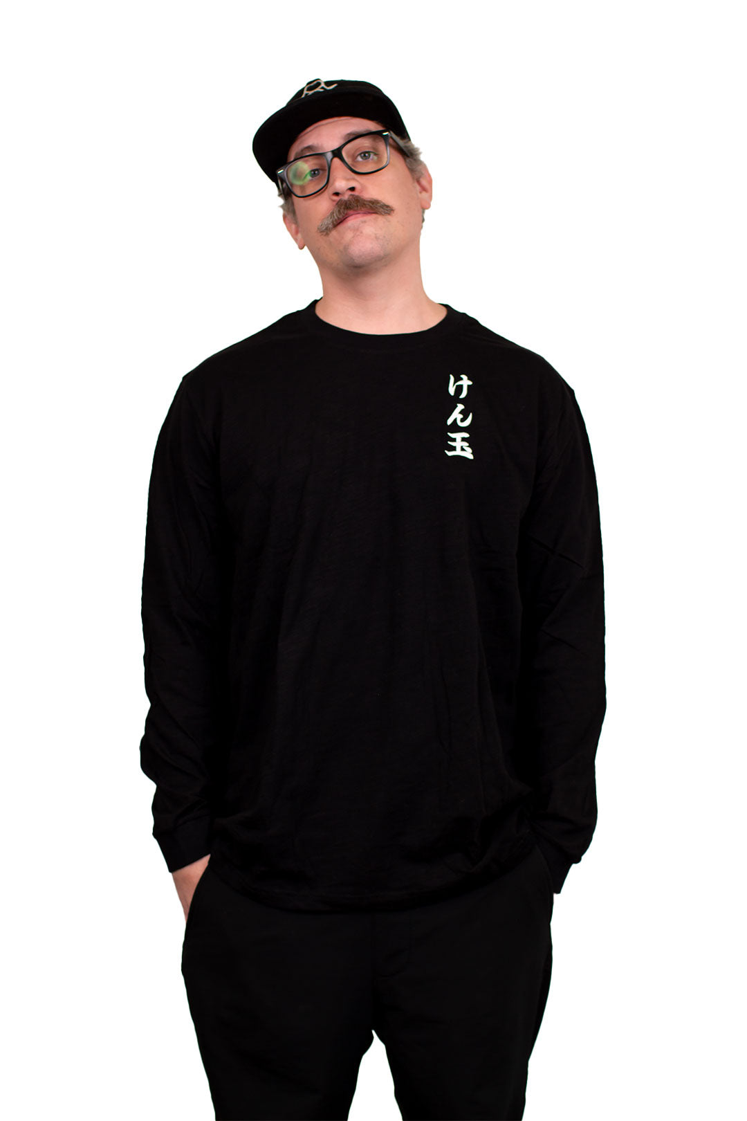KANJI - SK CUT & SEW - BLACK LONG Sleeve – Sweets Kendamas