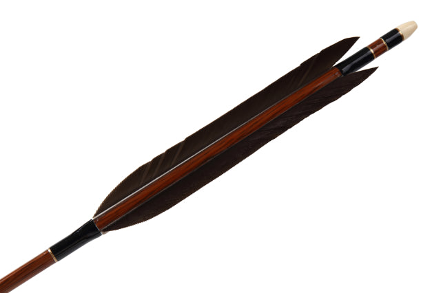 D-1659】Black wing feather Fletching - Set of 6 (HAYABUSA Carbon 80-25