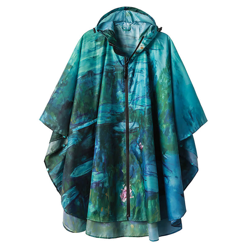 Fine Art Rain Poncho-Water lilies – SaphiRose