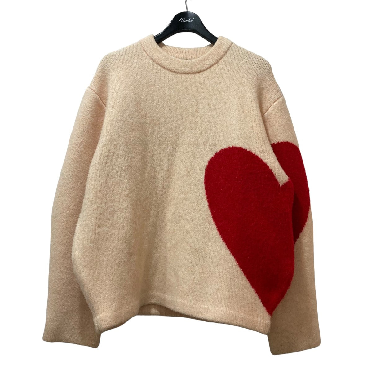 NKNIT(ンニット) pattern knit クルーネックハートニットプルオーバー