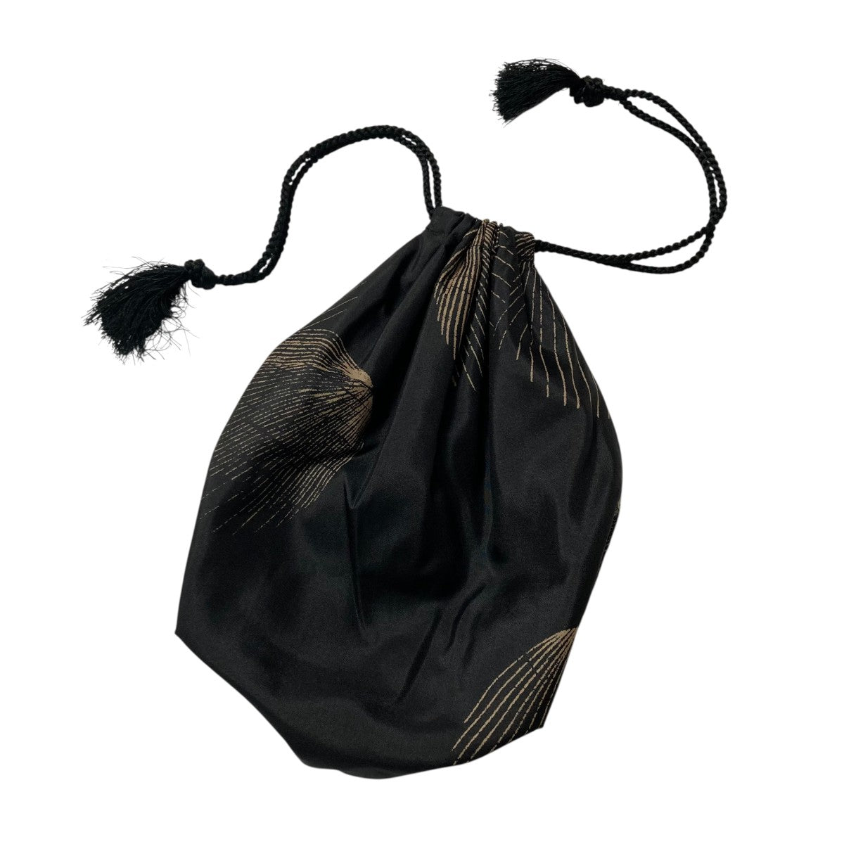 COMOLI(コモリ) 25SSシルクシェルポーチ巾着 ブラック｜【公式