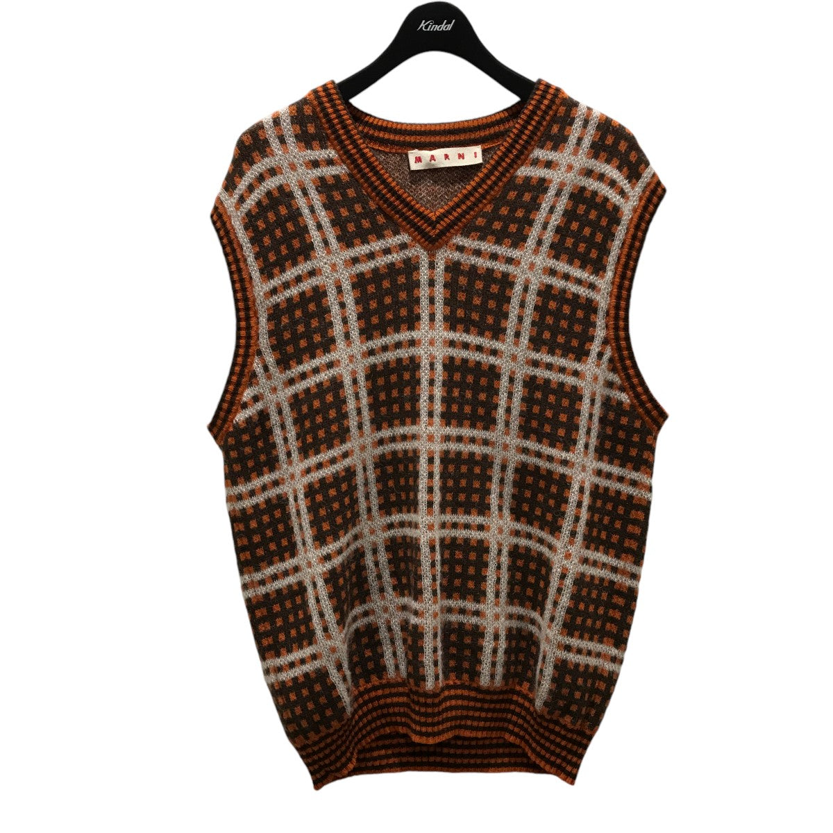 MARNI(マルニ) 23AW50s CHECKニットベストCVMG0102Q0 CVMG0102Q0