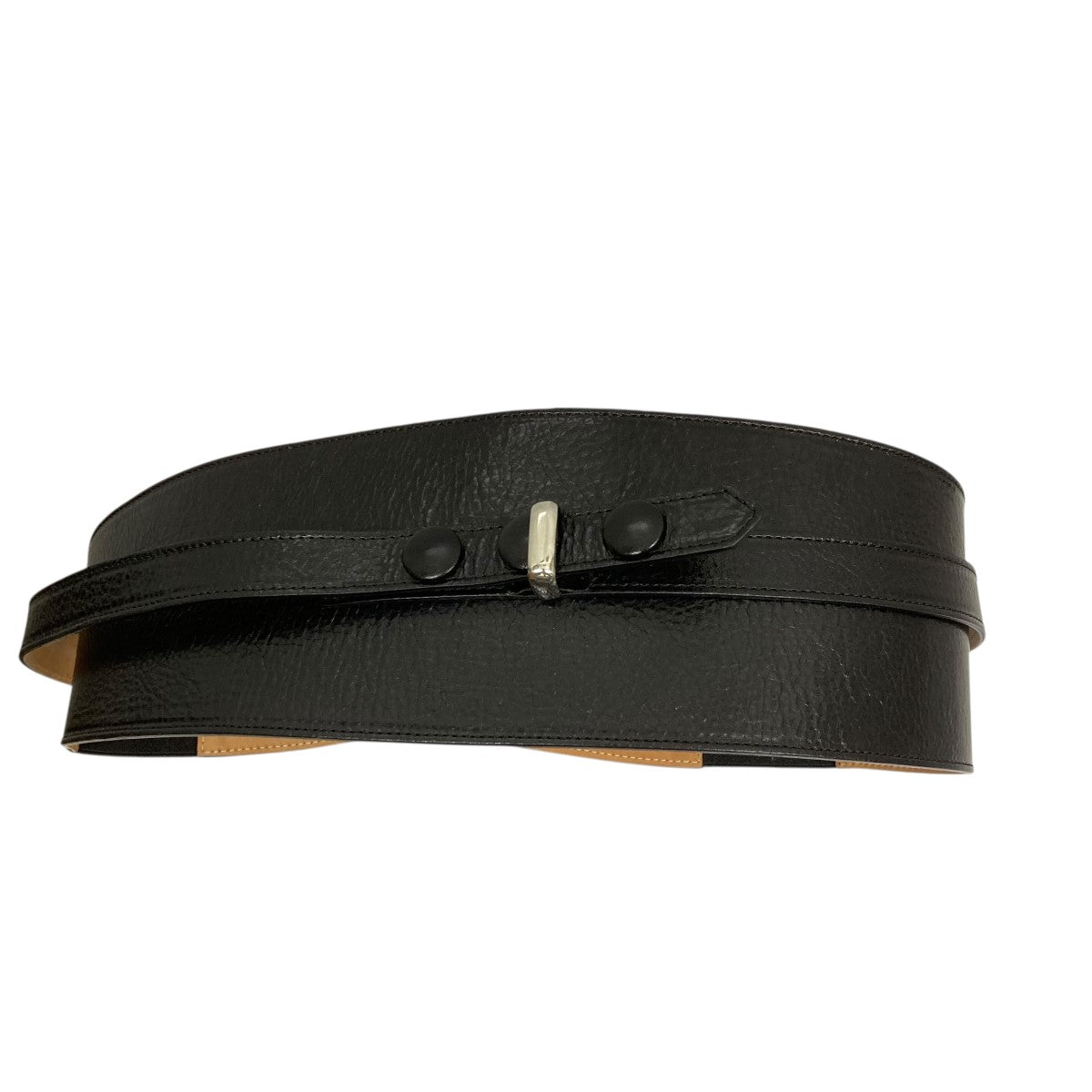 ISABEL MARANT(イザベルマラン) ワイドレザーベルト ブラック サイズ M