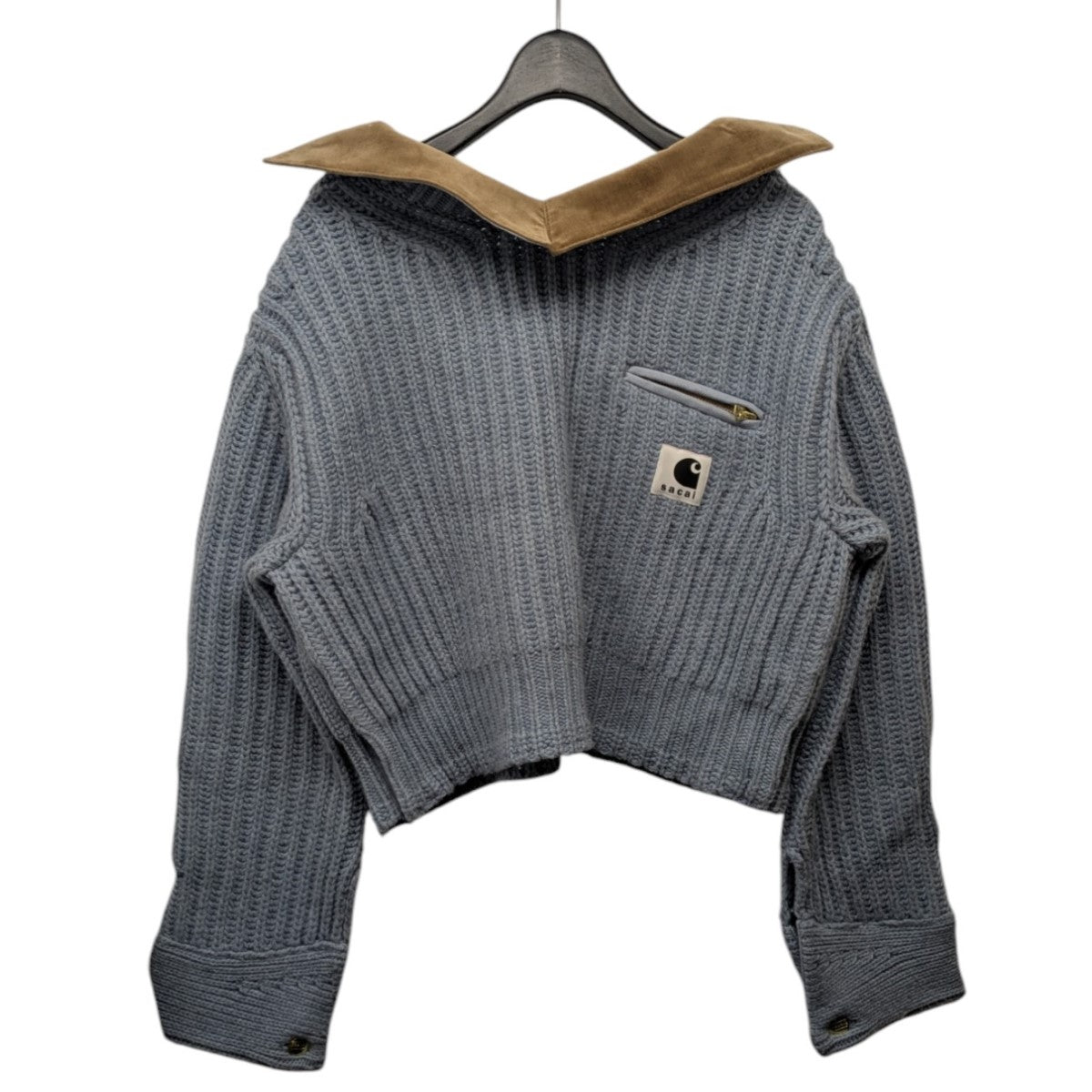 SACAI×CARHARTT WIP 23AW「Detroit Ribbed Sweater」襟付ニット