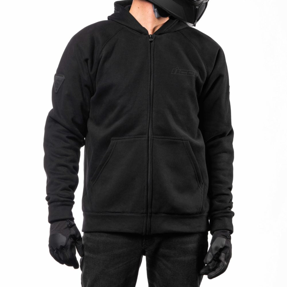 Icon Uparmor Hoodie Black – HelmetCountry.com