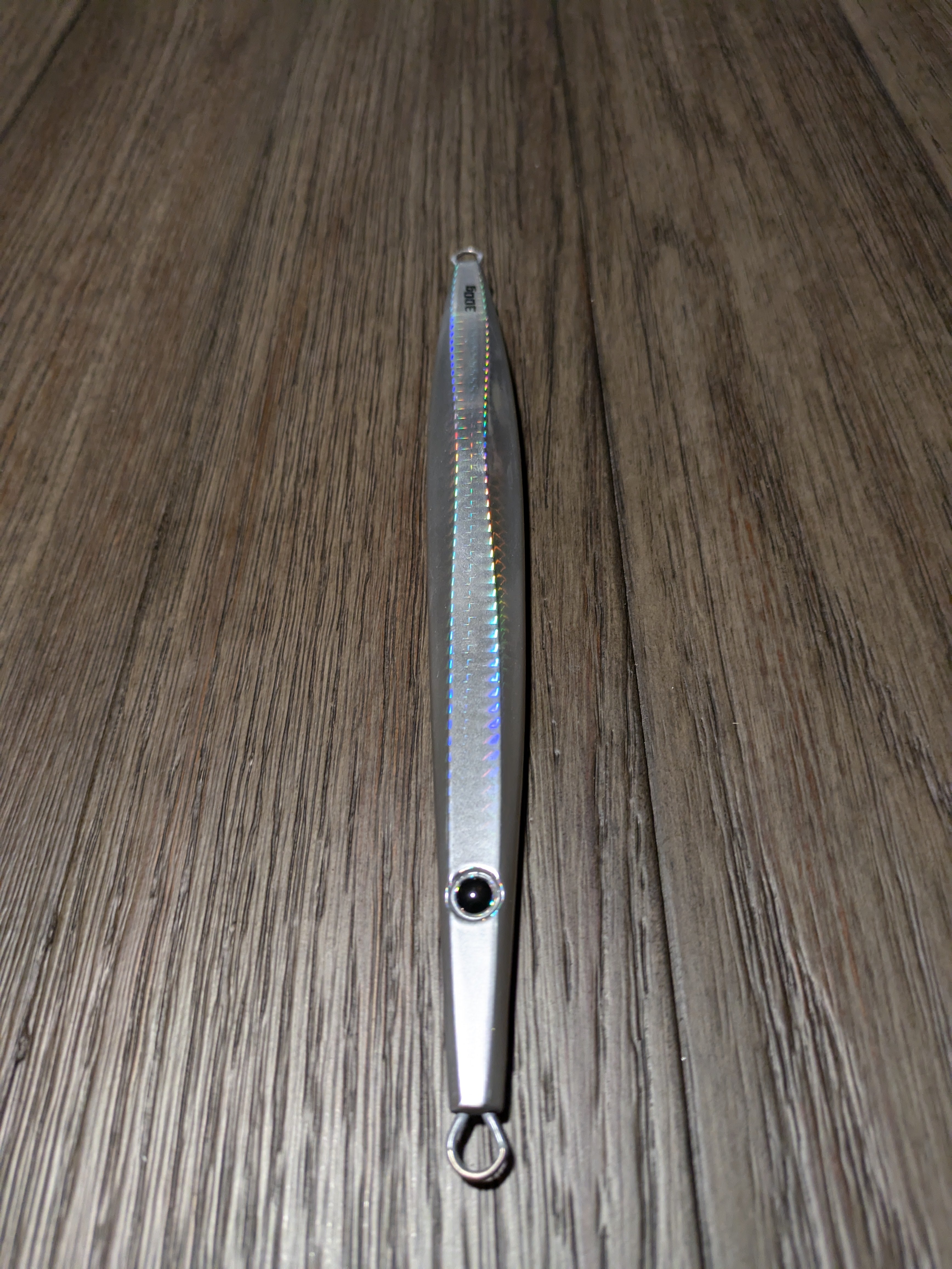 TJC300-013 Slow Pitch Jig: Silver Ghost with Glow. AKA 