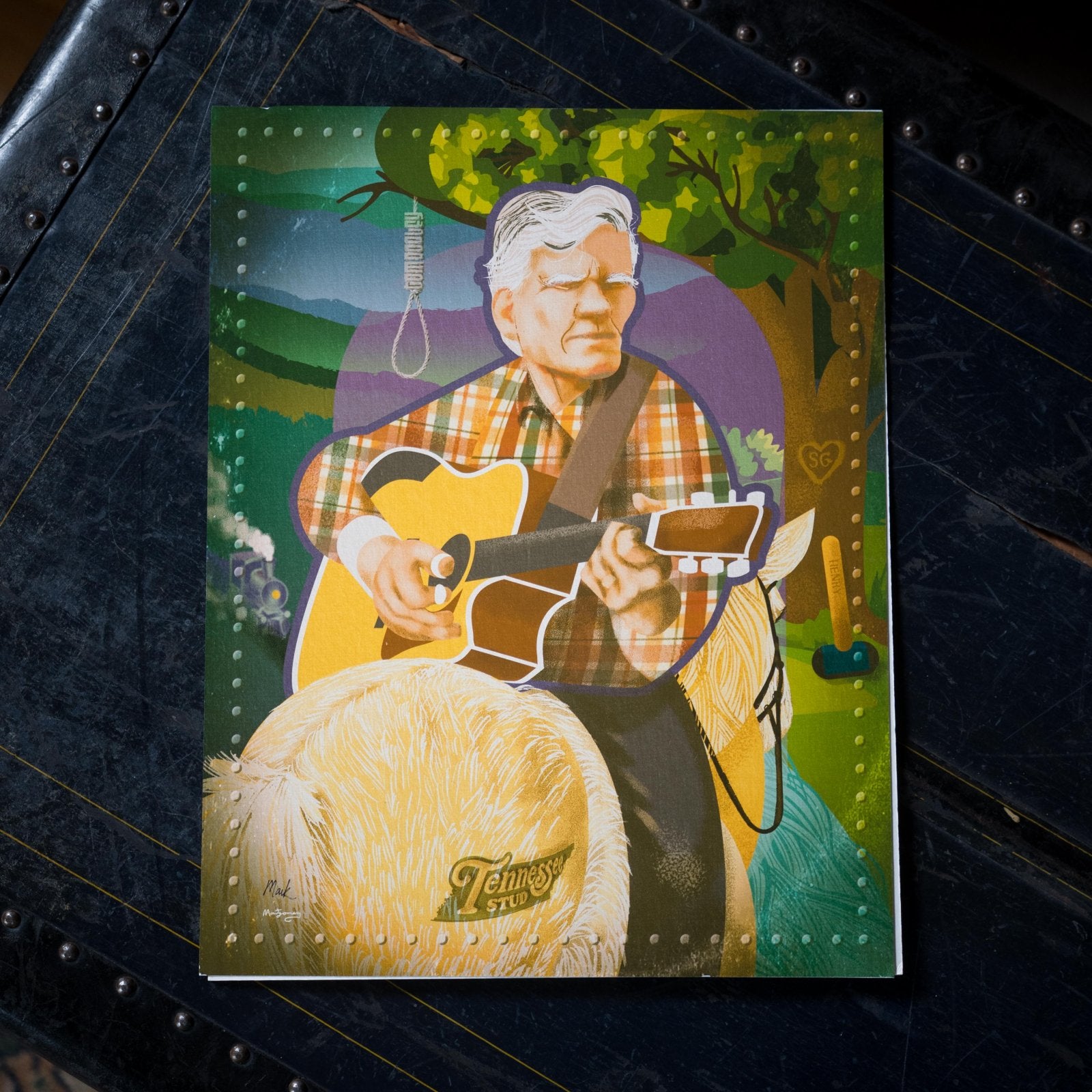 Doc Watson 11x14 Fine Art Print by Mark A Montgomery
