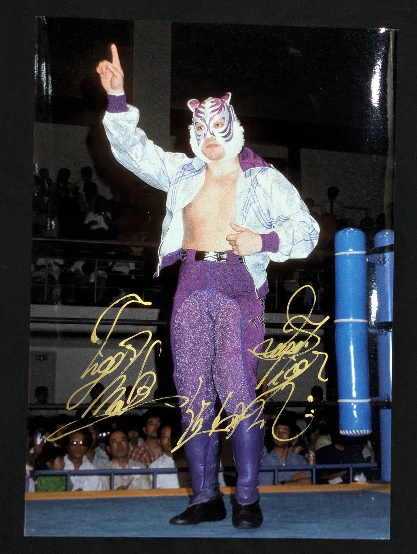 スーパータイガー&初代タイガーマスク&佐山サトル 直筆サイン入り大判