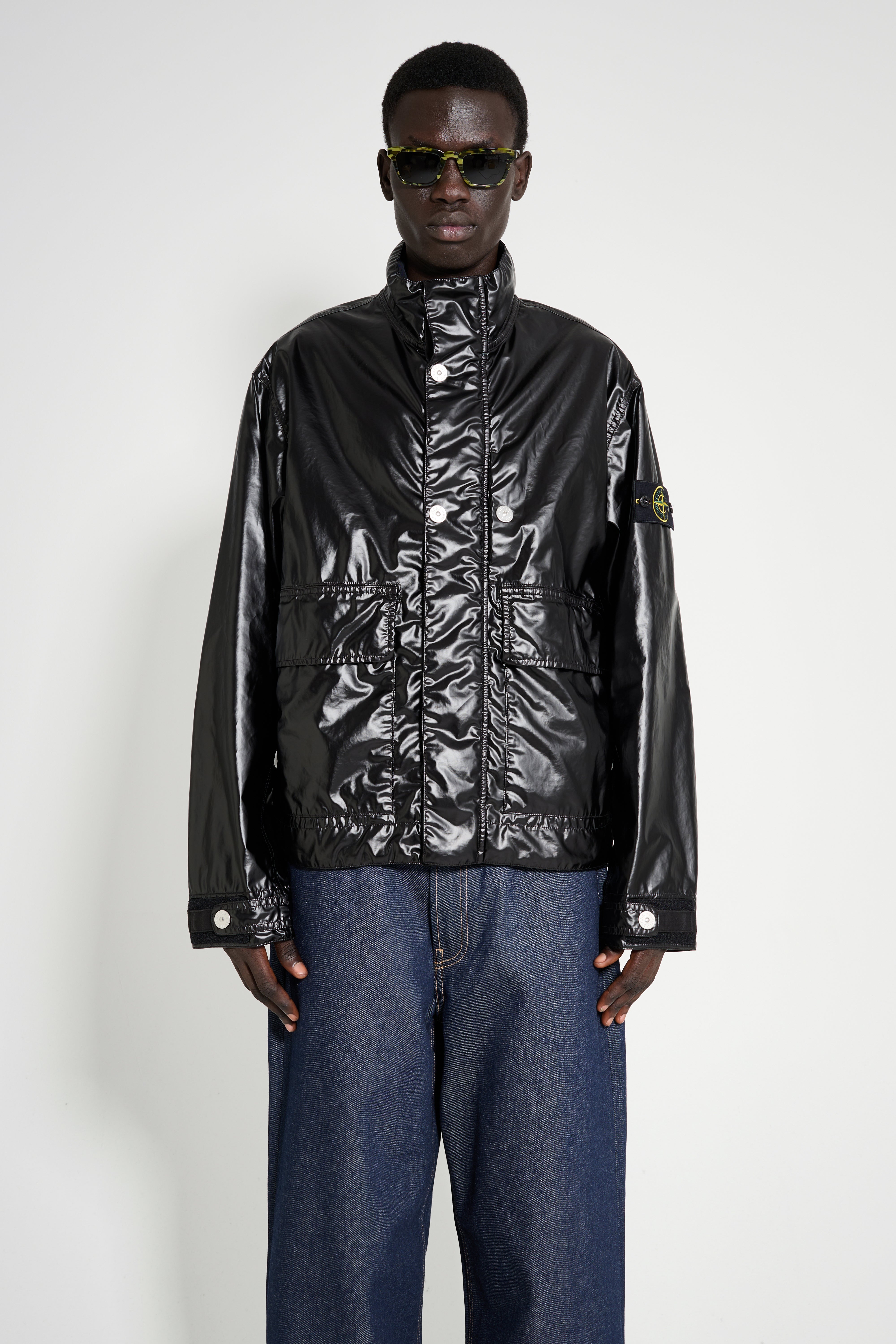 Stone Island Biker Nylon Jacket Black – Très Bien