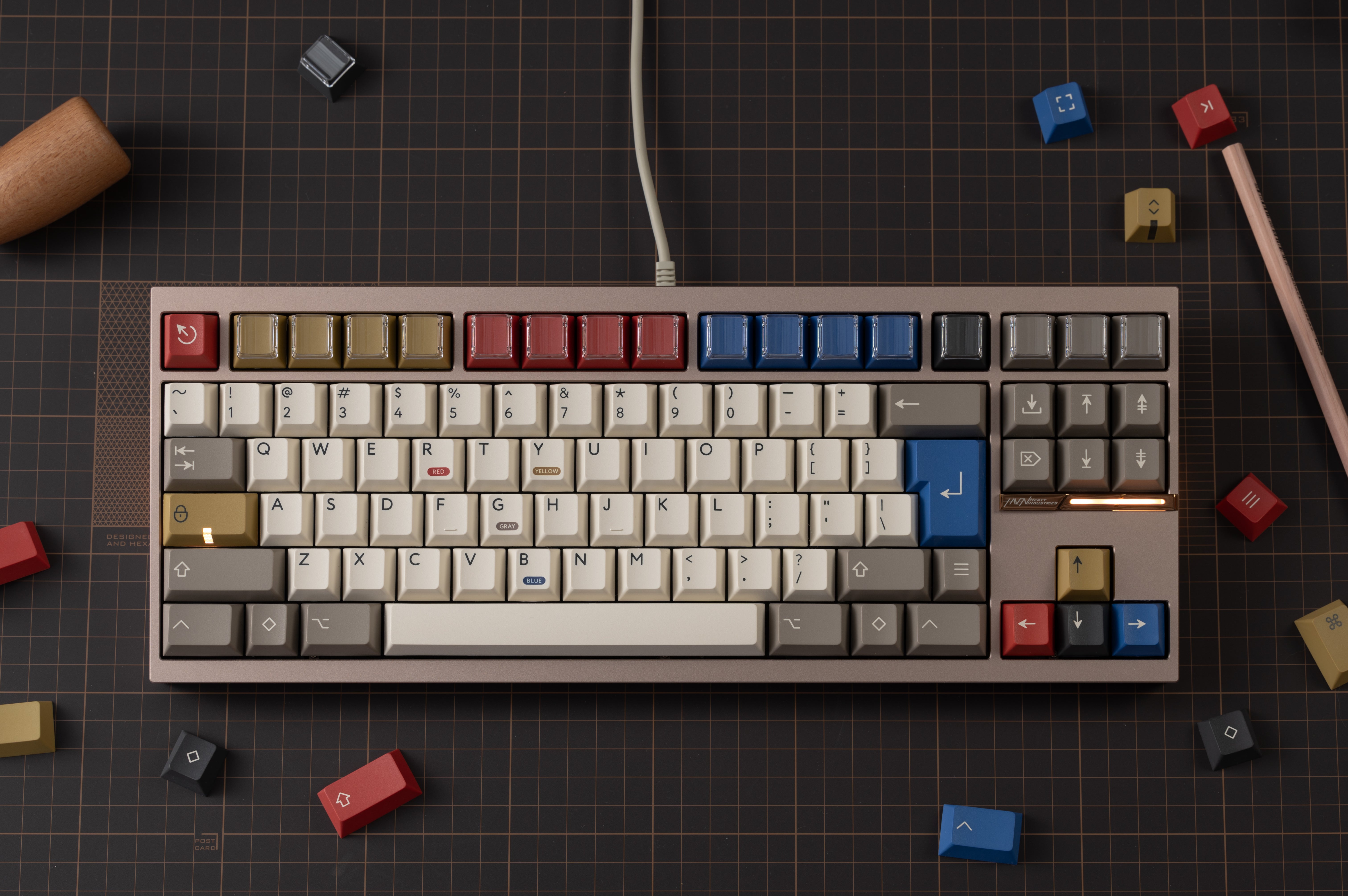 PBTfans Retro 100 Keycap Set: Customize Your Keyboard with Vintage