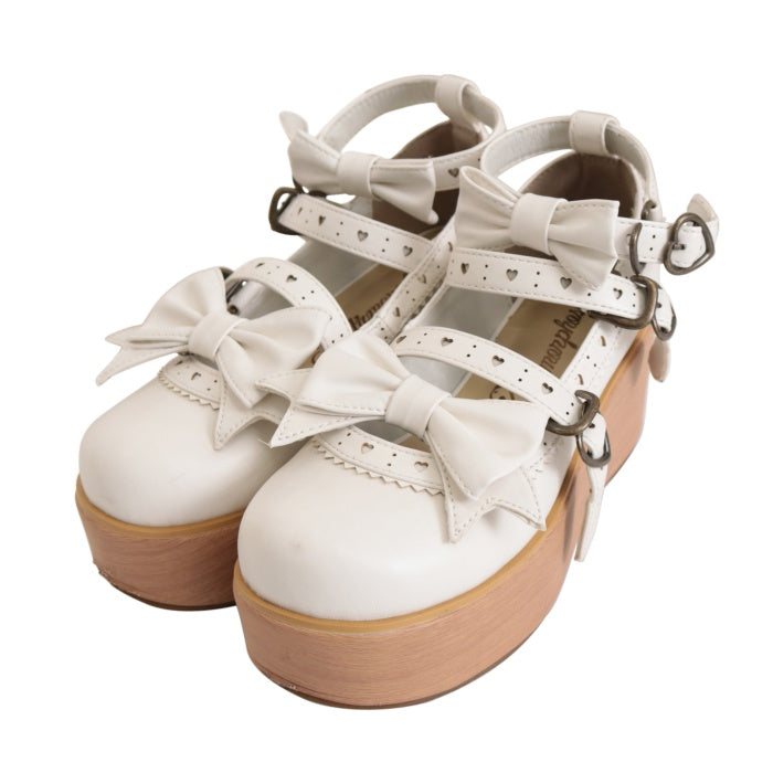 USED】【Sサイズ】木底風リボンシューズ | metamorphose Wunderwelt