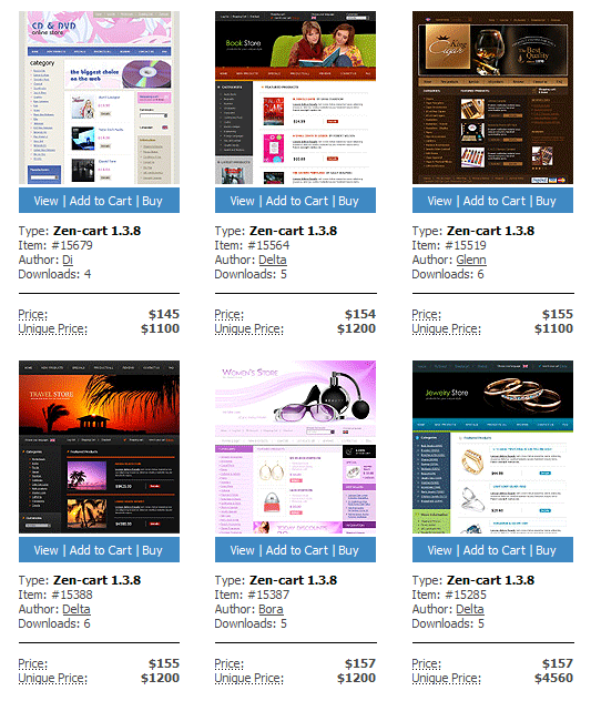 テンプレート | Zen Cart Pro ゼンカートプロ （iphone/携帯対応）