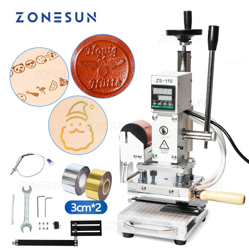 ZONESUN ZS-110 Hot Foil Stamping Machine with Slidable Workbench