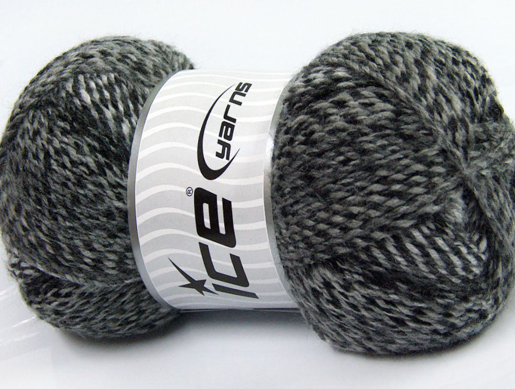 Mosaic Grey Shades Worsted Knitting Yarn Fast Shipping Ic