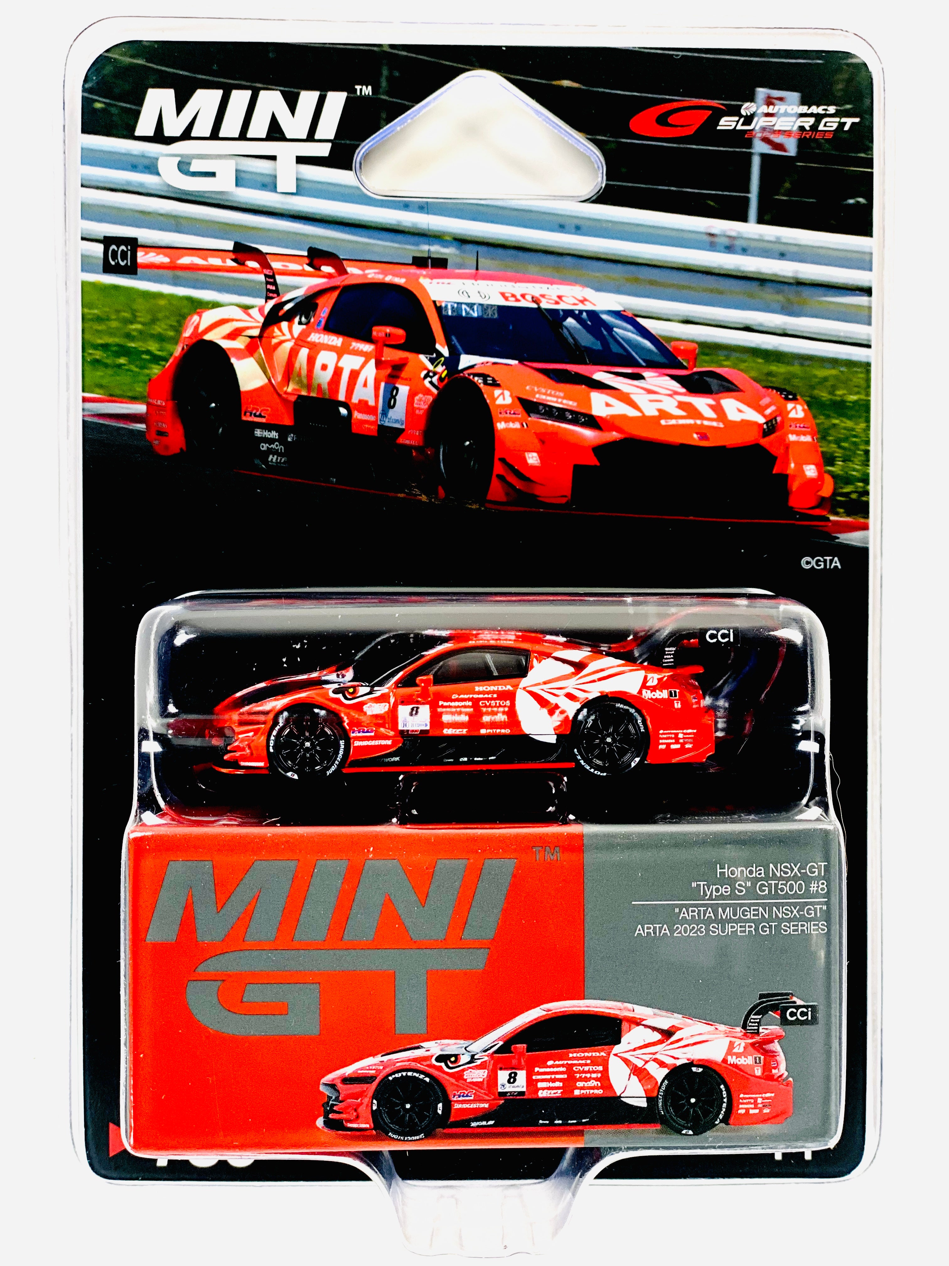 Mini GT Japan Exclusive Honda NSX-GT “Type S” GT500 #8 “ARTA MUGEN