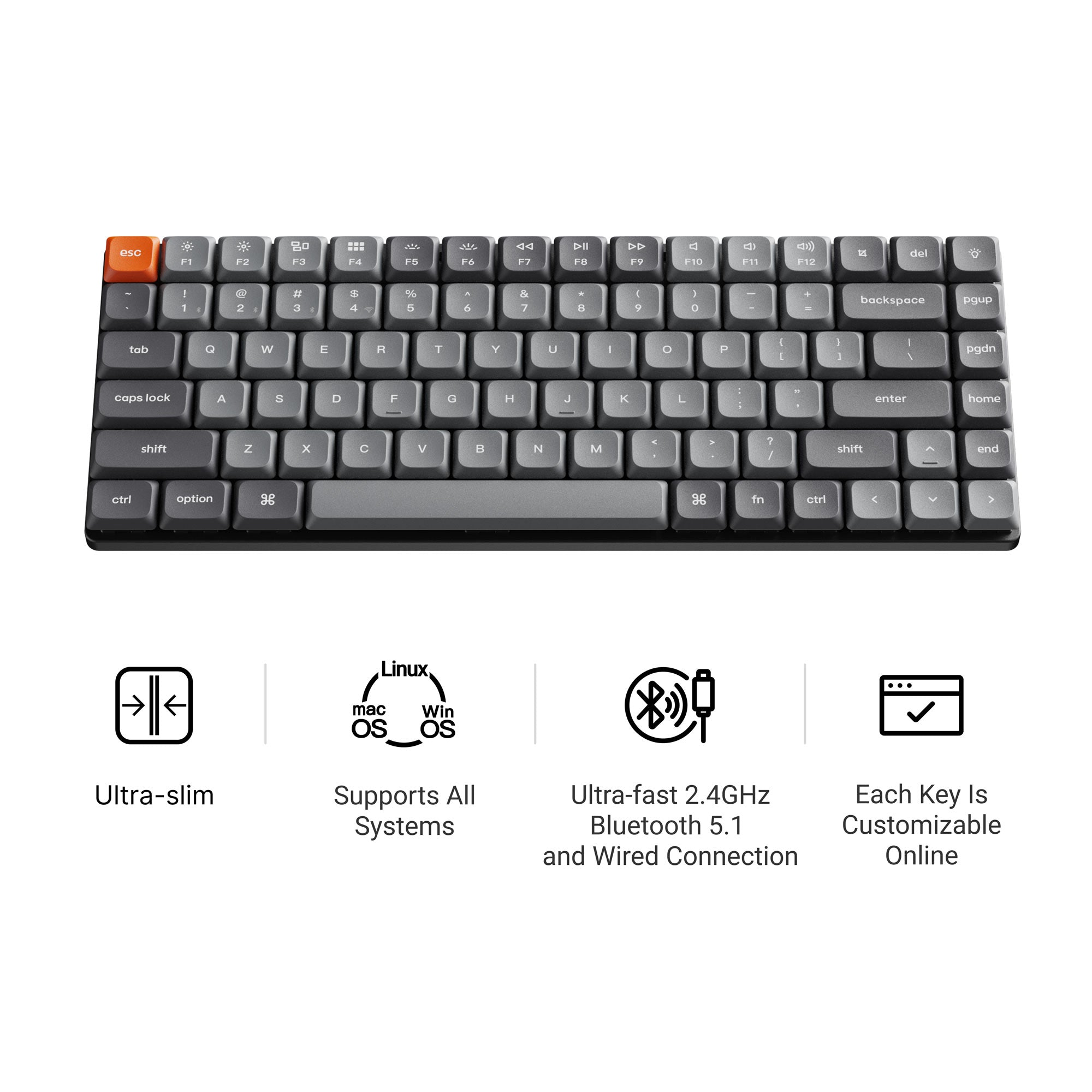 Keychron K3 Max QMK/VIA Wireless Custom Mechanical Keyboard