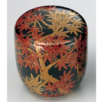 大棗 紅葉蒔絵 内銀地【販売】-茶道具は京都しみず孔昌堂