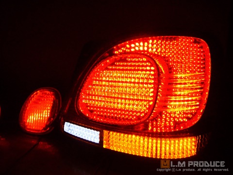 No.32 16アリスト 後期 テールランプ - LED加工 LEDテール 流星