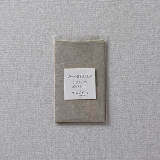 WACCA/ネームカード/斐伊川和紙 板目紙 名刺 5枚入り：Gray | ペーパー