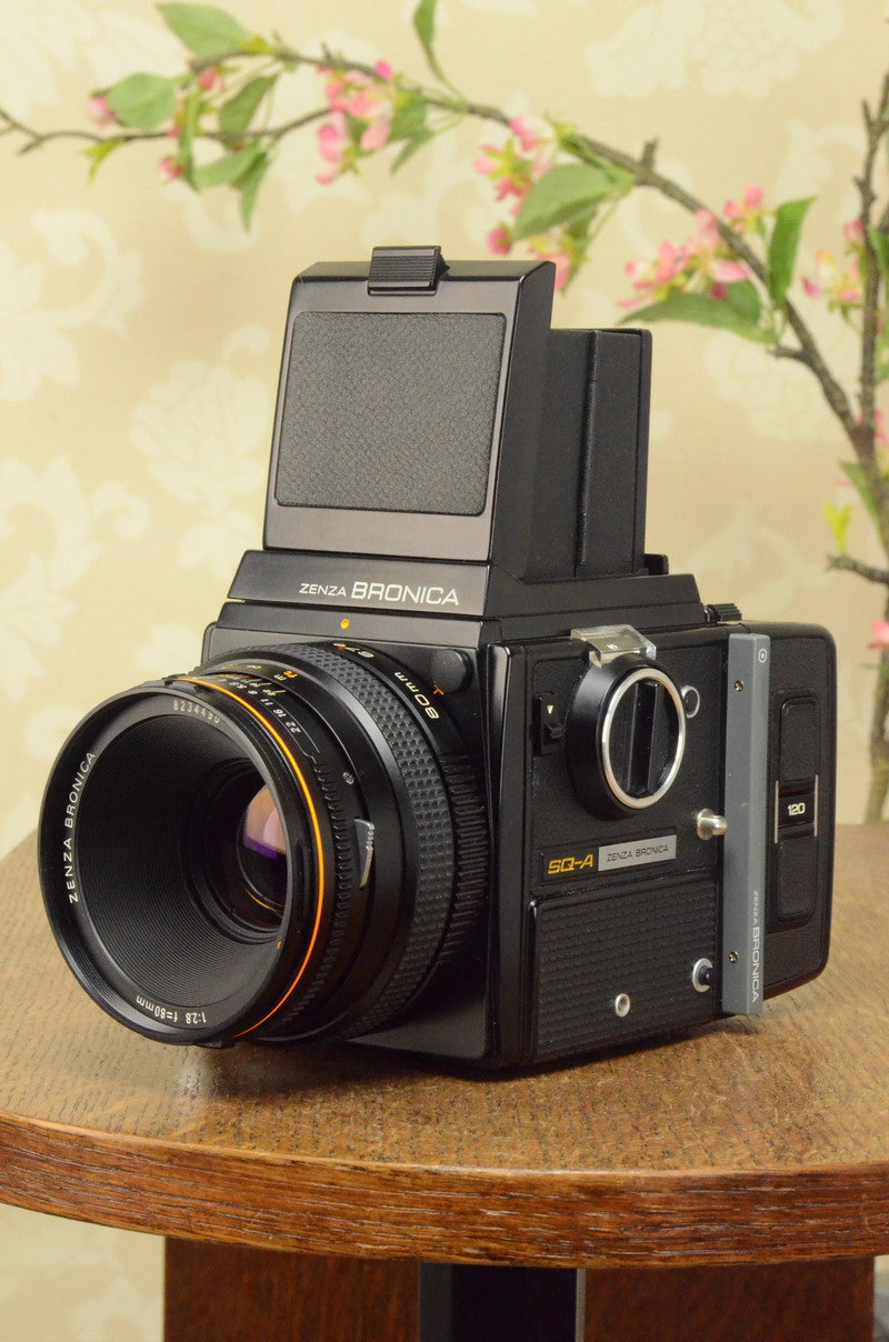 MINT! 6x6 Zenza Bronica SQ-A, complete with 80mm lens & 120 film