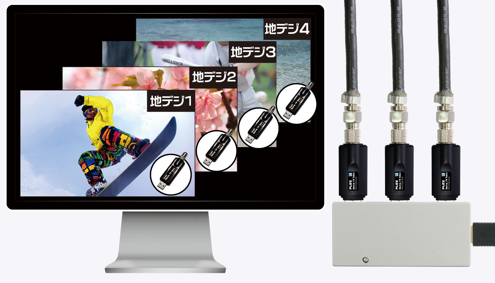 株式会社プレクス - USBスティック型 地デジ対応 TVチューナー テレビ