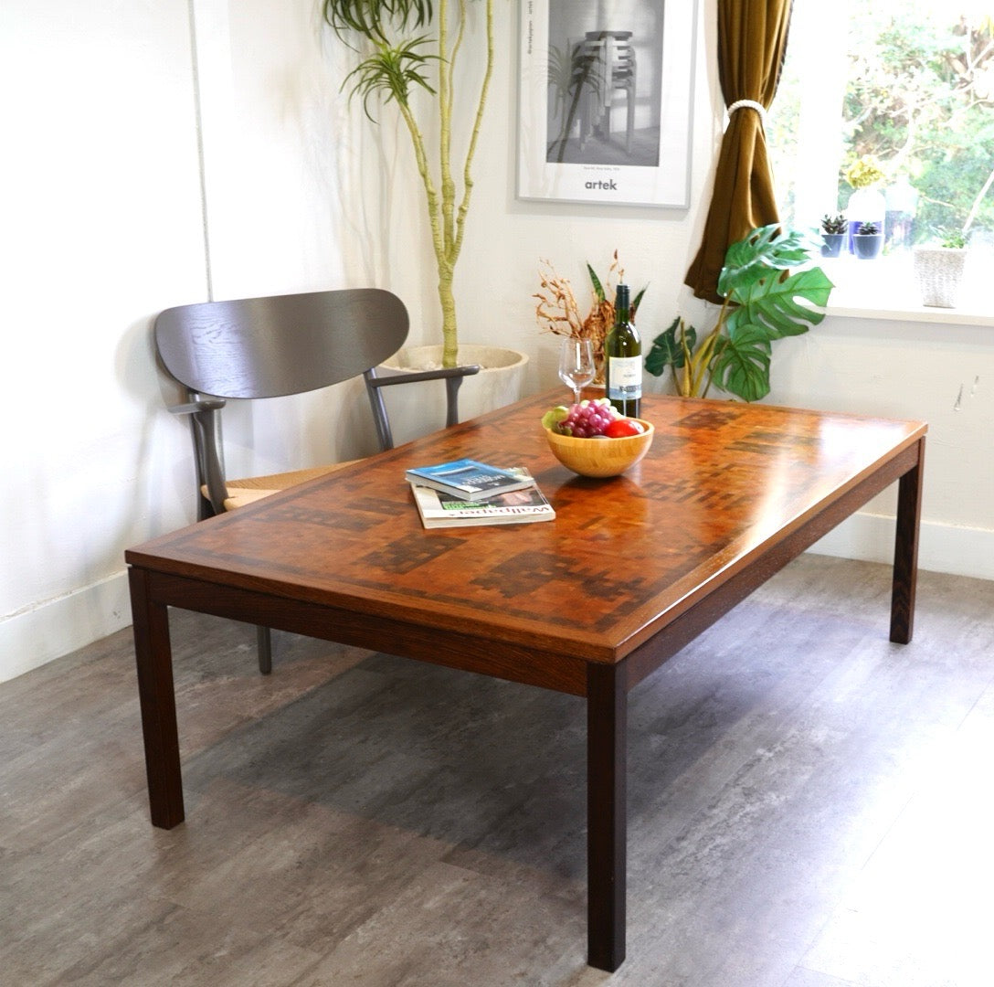 トラネケア TRANEKAER DENMARK 寄木細工 コーヒーテーブル リビング